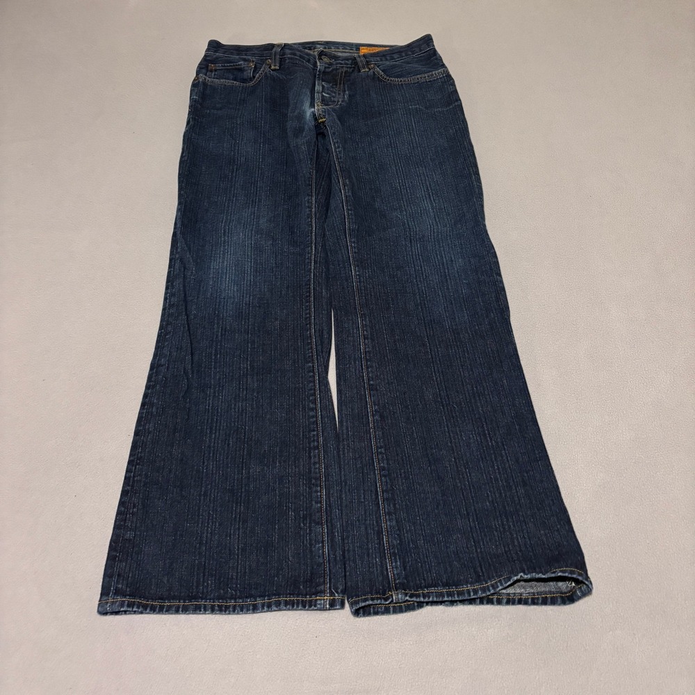 Gap 1969 Mens Low Rise Bootcut Jeans 30x30 Dark Wash Indigo Button Fly Retro